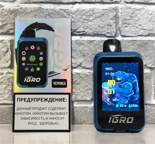 Igro 40000 - 40000 затяжек с сенсорным экраном, возможностью принимать звонки, соцсетями, музыкой 4933 - фото 15138