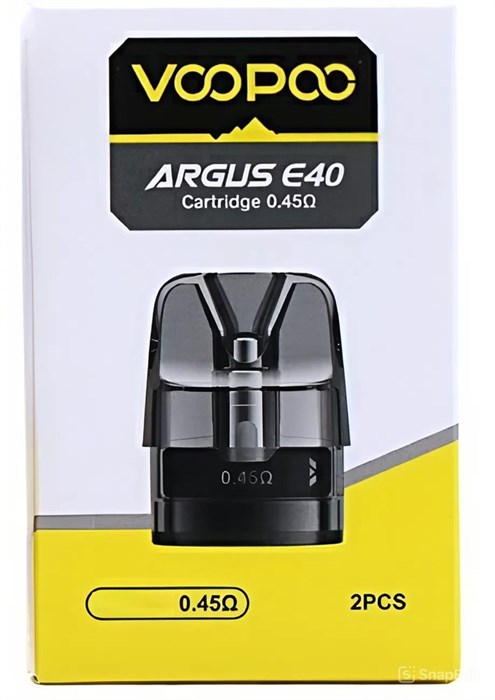 Картридж VooPoo Argus E40 Pod 4.5ml 0.45ohm (2 шт.) 5050 - фото 15352