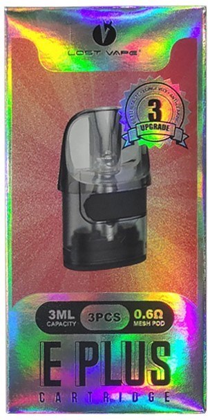 Картридж Lost Vape E-Plus Cartridge 3ml 0.6Ohm (в упак. 3 шт.) 5063 - фото 15374