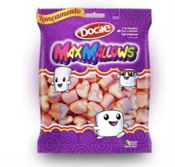 Маршмеллоу MAXMALLOWS сердечки с клубничным вкусом 250 грамм 3321