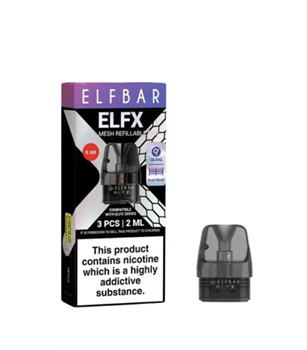 Картриджи ELFBAR ELFX Refillable Dual Mesh Pod УПАКОВКА 0.8 Ом 2 мл (в упак. 3 шт.) 5243